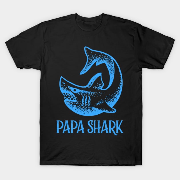 Papa Shark T-Shirt by Waqasmehar